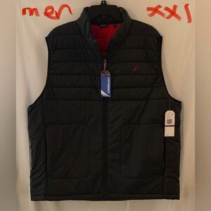 Nautica Men's Black and Red Vest